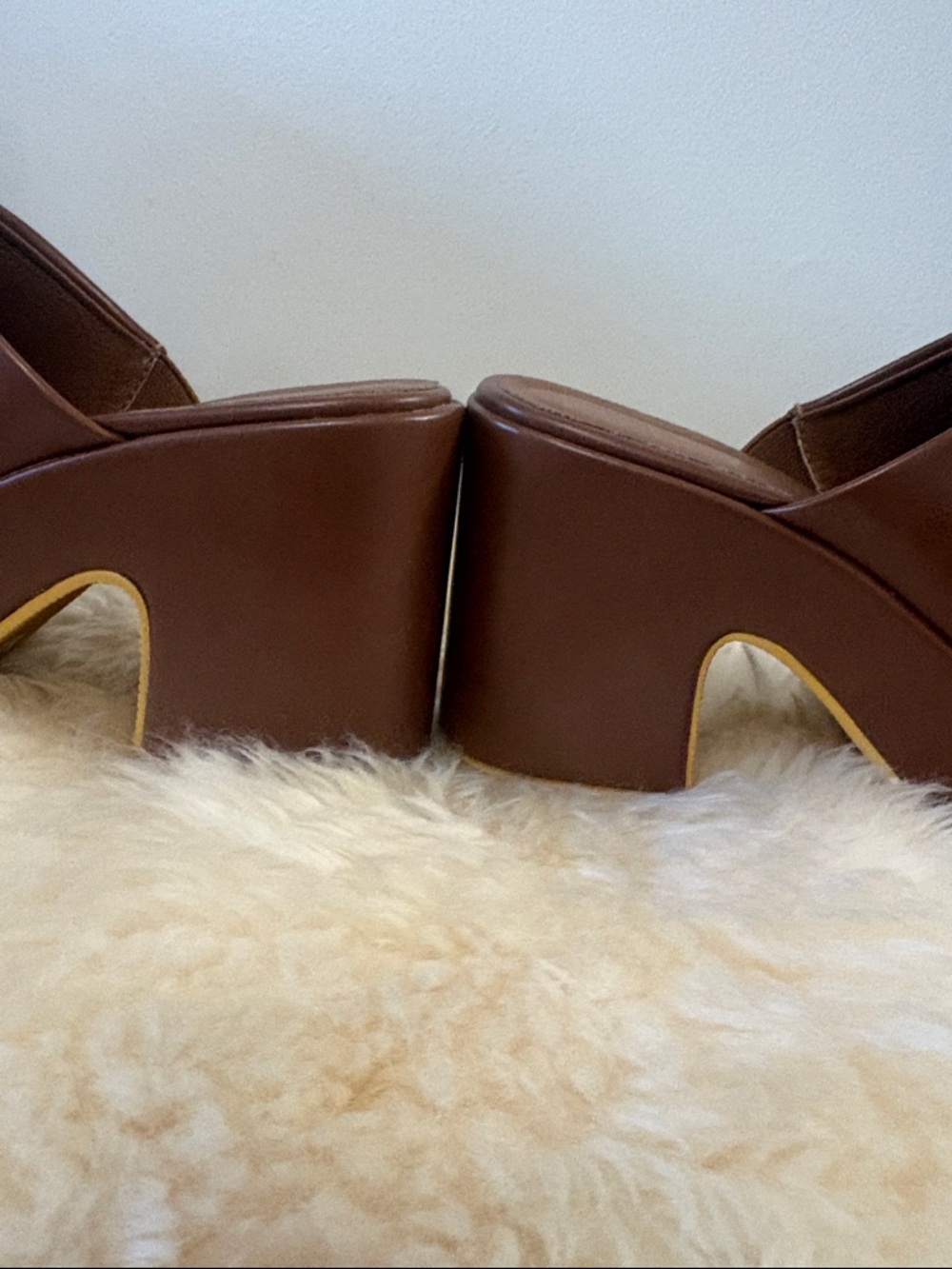 Brown Platform Mule Clogs - BETSY - Picture 8 of 8